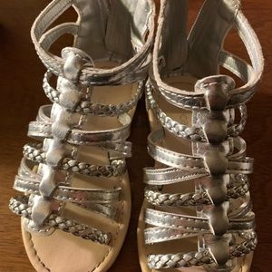 Girls silver sandals